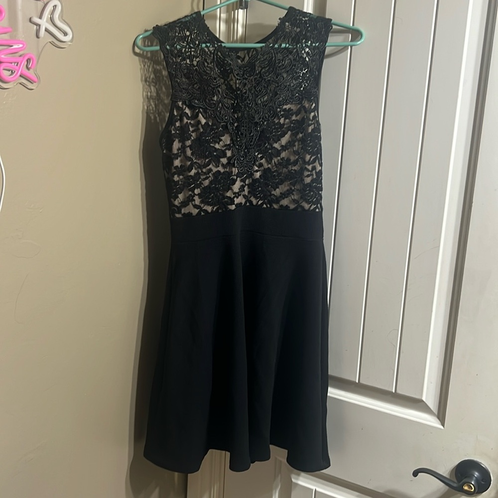 Black lace dress